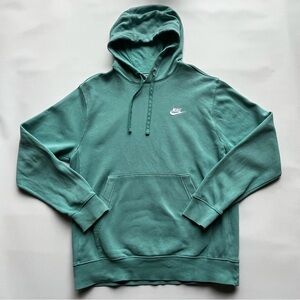 Men's Teal Nike Club Pull-Over Fleece Hoodie Size Small